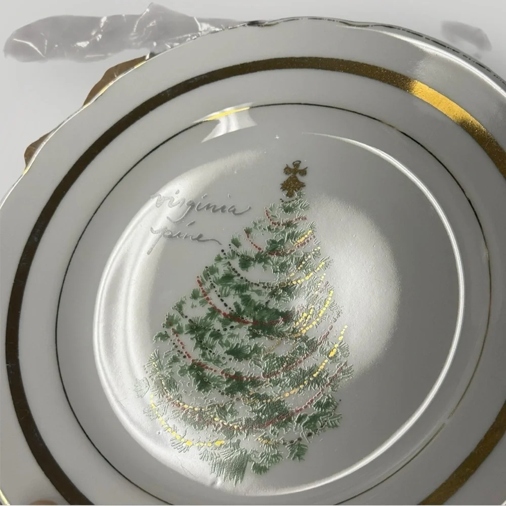 Pottery‎ Barn New Vintage Tree Appetizer Plates (set Of 4).